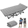 Lit de camp portable avec matelas, lit de camp pliable Voir les images du produit 1