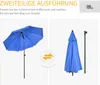 Slunečník Outsunny Ø180cm slunečník na terasu s UV ochranou Náhled obrázku produktu 8
