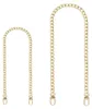 2 Pcs Gold Handtaschen Kettenriemen Kurz Taschenkette Lang Produktbild-Vorschau 1