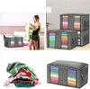 Grand meuble de rangement pour literie et vêtements, gris, Voir les images du produit 18