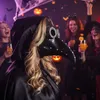 Maska morového doktora, černá maska na Halloween, karneval Náhled obrázku produktu 5