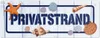 Privatstrand Metallschild mit maritimem Motiv Produktbild-Vorschau 1