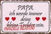 vianmo Holzschild 20x30 cm Papa deine Tochter Herzen Produktbild-Vorschau 1