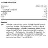 Nutritional information and ingredients list for a product. Produktbild-Vorschau