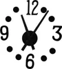 A black wall clock with numbers and hands on a white background. Náhled obrázku produktu