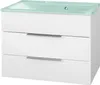 Fackelmann KARA Badmöbel Set 2-teilig, 80 cm, Weiß, Glas Produktbild-Vorschau 1