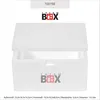 A white styrofoam cooler box with its lid open, displaying the interior. Produktbild-Vorschau