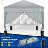 tillvex® 4X Parete laterale grigia per gazebo 3x3m e 3x6m | Anteprima dell’immagine prodotto 8