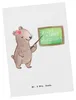 Mr. & Mrs. Panda Postkarte Deutschlehrerin Herz - Weiß - Produktbild-Vorschau 1