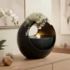 Zimmerbrunnen Blumenvase schwarz BK915 mit LED Beleuchtung Produktbild-Vorschau 1