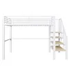 Flieks Hochbett 90x200cm mit Treppe, Etagenbett Kinderbett Produktbild-Vorschau 5