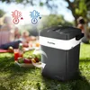 A portable cooler is placed on grass in a park setting, with people having a picnic in the background. Temperature icons are displayed above the cooler. Anteprima dell’immagine prodotto