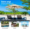 A collage of images showing beach umbrellas and lounge chairs in different settings: by a pool, in a garden, and on a beach. Anteprima dell’immagine prodotto