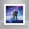 Poster - Poster ohne Rahmen - Kosmonaut Weltraum - 40x40 cm Produktbild-Vorschau 4