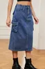ASKSA Damen Y2K Cargo Roecke Jeans Bleistiftrock High Waist Produktbild-Vorschau 2