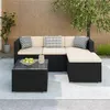 Yaheetech 5er Gartenmöbel Set Balkonmöbel aus Polyrattan Produktbild-Vorschau 1