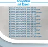 A list of Epson WorkForce printer models that are compatible with a product. Produktbild-Vorschau