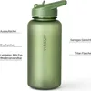 Trinkflasche 1L Sport Flasche Wasserflasche BPA frei grün Produktbild-Vorschau 2