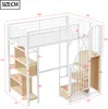 Sweiko multifunkční podkrovní postel 90 x 200 cm, kovová Náhled obrázku produktu 9