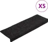 vidaXL Samolepicí rohože 5 ks 65x21x4 cm Černá Obdélníkový Náhled obrázku produktu 1