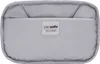 A close-up, top-down view of a gray Pacsafe hip pack. Produktbild-Vorschau