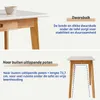 Massivholz-Schreibtisch 120 cm, weiß, 2 Schubladen, mit Haken Productafbeelding-voorbeeld
