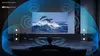 A person is sitting on a couch watching a TV with a soundbar, with graphics illustrating the sound system. Anteprima dell’immagine prodotto