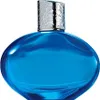 A product shot of a blue perfume bottle with a silver cap. Produktbild-Vorschau