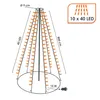 LED Fahnenmast und Weihnachtsbaum Lichterkette 400 LED - Produktbild-Vorschau 4