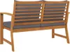 vidaXL Banc de jardin 120 cm avec coussins gris foncé en Voir les images du produit 3