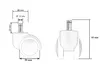 Kółka do fotela IKEA kauczuk guma 10 mm 5 szt. Podgląd zdjęcia produktu 2