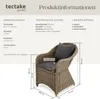 tectake® 4er Set Aluminium Rattansessel wetterfest und Produktbild-Vorschau 7