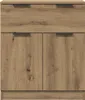 A front view of a wooden sideboard with two doors and a drawer. Náhľad obrázku produktu