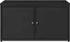 vidaXL Gartenschrank Schwarz 110x55x60,5 cm Poly Rattan Produktbild-Vorschau 6