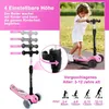 YOLEO Kinderscooter, Dreiradscooter mit LED Räder, 2-Rädern Produktbild-Vorschau 3