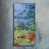Küche Wohnzimmer Wand Leinwand Uhr 30x60 Malerei Wiese Produktbild-Vorschau 2
