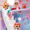 Several L.O.L. Surprise! dolls are arranged in a multi-level playhouse setting, with stairs and decorative elements. Produktbild-Vorschau