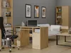 PC-Schreibtisch mit Schubladen und Schrank BELLUNO – Eiche, Produktbild-Vorschau 3