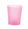 A pink, translucent orchid pot is shown against a white background. Produktbild-Vorschau