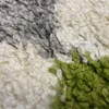 Shaggy Teppich Mehrfarbig Grün Grau Creme für Wohnzimmer Produktbild-Vorschau 2