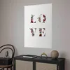 Posterpapier Poster - Love in Flowers 21x30 cm Text Produktbild-Vorschau 2