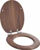 Asiento de inodoro con cierre suave, color marrón, 44 x 38 Vista previa de la imagen del producto 8