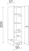Flex Well Vorratsschrank Lucca BxTxH 50 x 57 x 200 cm weiß Produktbild-Vorschau 2