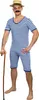 Nostalgischer Herren Ringel Badeanzug Baumwolle 20er 30er Produktbild-Vorschau 2