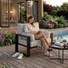 BEAUTYSOFA | VERDINO Gartensessel Grau – Gartenstuhl Lounge Produktbild-Vorschau 3