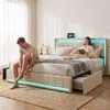 Stauraumbett 180x200cm, Bett mit Stauraum, 4 Schubladen, Produktbild-Vorschau 10