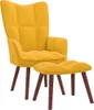 vidaXL Relaxsessel mit Hocker Senfgelb Samt Produktbild-Vorschau 13