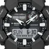 Close-up of a black Casio G-Shock watch face, showing the digital display and analog hands. Produktbild-Vorschau
