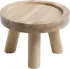 Tabouret de jardin en bois à trois pieds - env. Ø 20 cm x Voir les images du produit 1