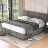 Polsterbett, 160x200 cm, Doppelbett mit Lattenrost und Produktbild-Vorschau 4